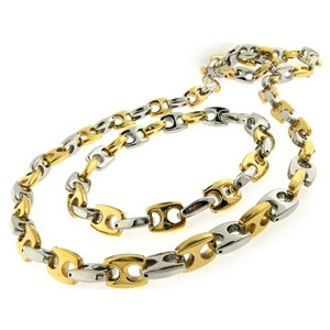 SSN0003-Stainless Steel Gold Necklace