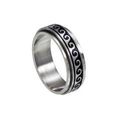 SSR0016-Stainless Steel CZ Stone Wedding Ring