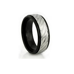 SSR0018-CZ Stone Inlay Stainless Steel Rings
