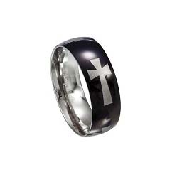 SSR0076-Stainless Steel Black Ring