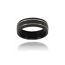 SSR0083-Gold Inlay Tungsten Ring