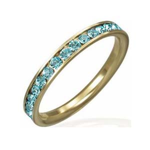 SSR0105-Stainless Steel CZ Stone Wedding Bands