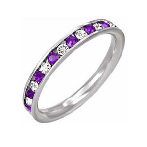 SSR0109-Cheap Stainless Steel CZ Stone Ring