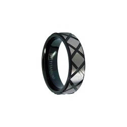 TIR0005-Black Titanium Wedding Ring