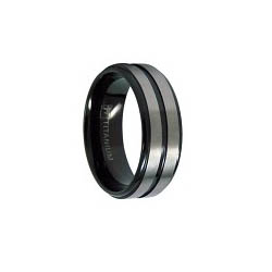 TIR0006-Black Titanium Wedding Rings
