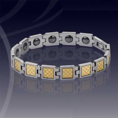 WCC0027-Gold Plated Tungsten Carbide Bracelet