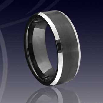 WCR0002-Black Tungsten Rings