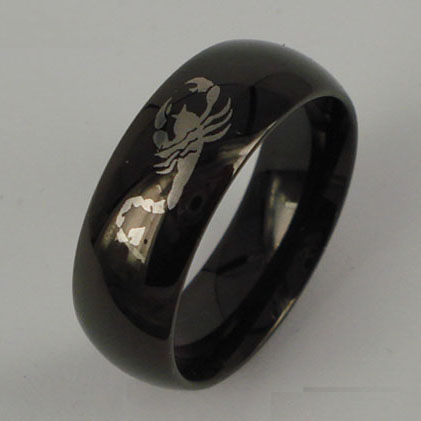 WCR0014-Black Tungsten Carbide Wedding Rings