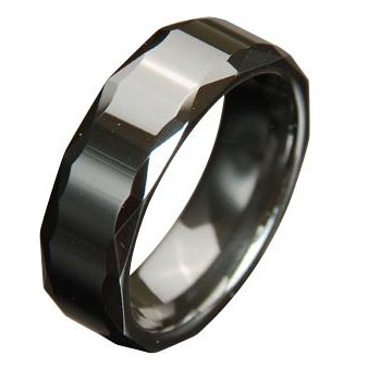 WCR0015-Black Tungsten Carbide Wedding Band