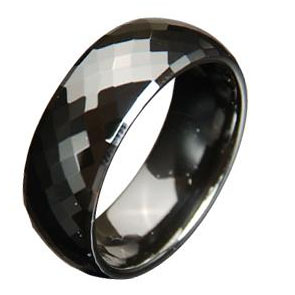 WCR0018-Black Tungsten Carbide Engagement Rings