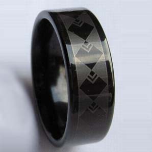 WCR0025-Tungsten Black Faced Ring