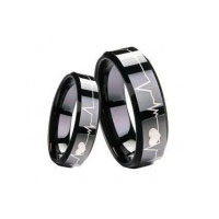 WCR0045-Black Tungsten Carbide Wedding Band