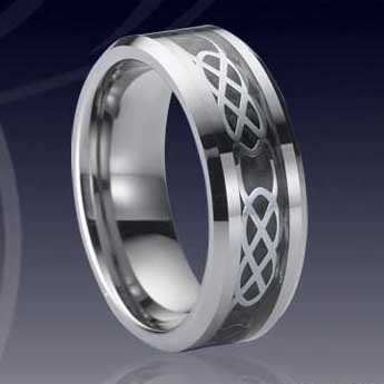 WCR0047-Carbon Fiber Inlay Tungsten Rings