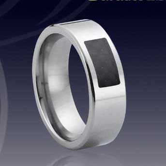 WCR0054-Tungsten Inlay Ring