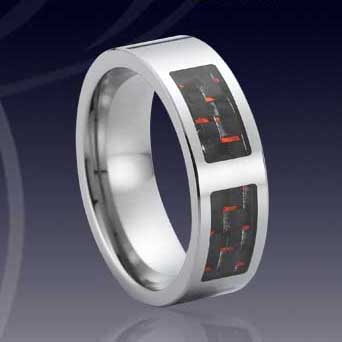 WCR0056-Popular Tungsten Inlay Ring