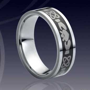 WCR0061-Cheap Tungsten Inlay Rings