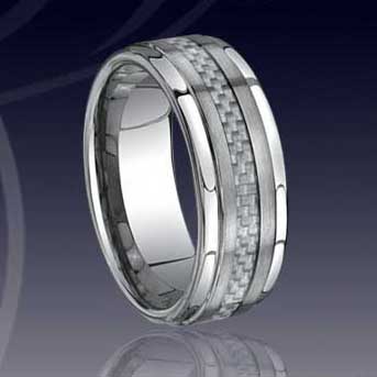 WCR0062-Inlay Tungsten Carbide Ring