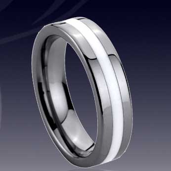 WCR0070-Carbon Fiber Inlay Tungsten Wedding Ring