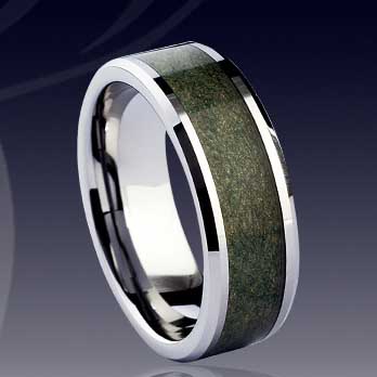 WCR0082-Tungsten Carbon Fiber Wedding Ring