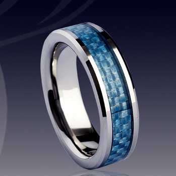 WCR0086-Carbon Fiber Inlay Tungsten Ring