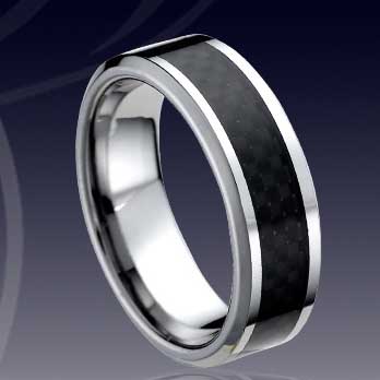 WCR0094-Tungsten Inlay Ring