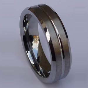 WCR0096-Popular Tungsten Inlay Ring