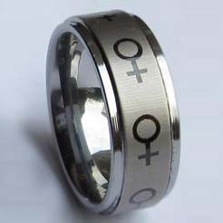 WCR0097-Popular Tungsten Inlay Rings