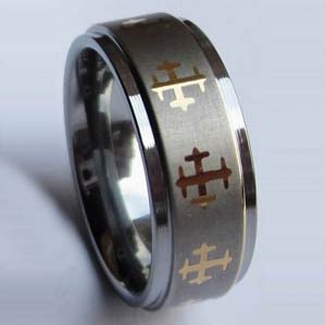 WCR0098-Inlay Tungsten Ring