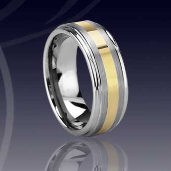 WCR0115-Popular Tungsten Inlay Wedding Rings