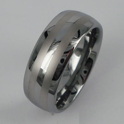 WCR0123-Tungsten Carbon Fiber Wedding Rings