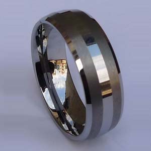 WCR0126-Carbon Fiber Inlay Tungsten Ring