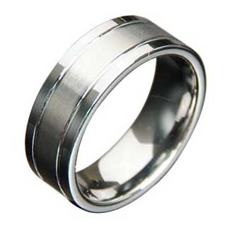 WCR0130-Tungsten Carbon Fiber Inlay Ring