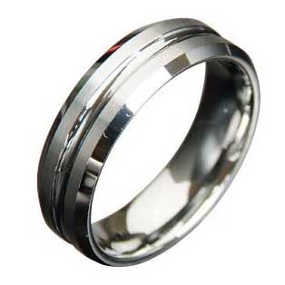 WCR0133-Popular Tungsten Inlay Rings
