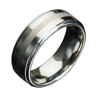 WCR0137-Popular Tungsten Inlay Rings