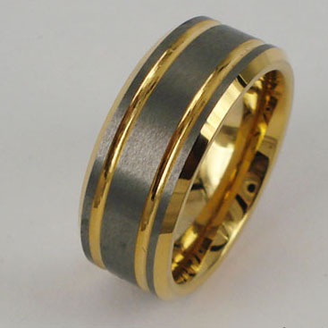 WCR0272-Free Tungsten Gold Ring