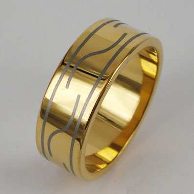 WCR0273-Free Tungsten Gold Band