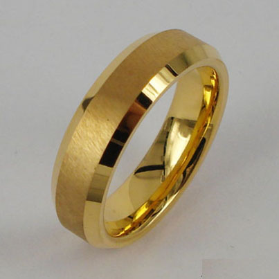 WCR0278-Gold Plated Tungsten Rings
