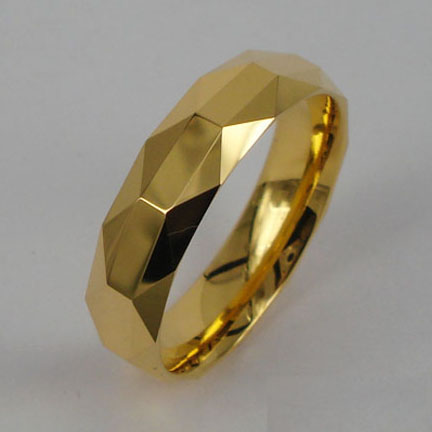 WCR0281-Gold Plated Tungsten Alloy Ring