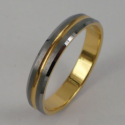 WCR0282-Gold Plated Tungsten Alloy Rings