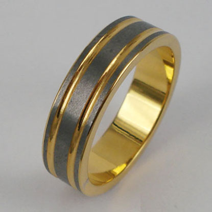WCR0284-Gold Plating Tungsten Rings
