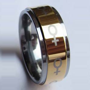 WCR0294-Gold Plated Tungsten Carbide Wedding Bands