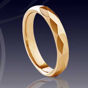 WCR0242-Gold Plating Tungsten Carbide Rings
