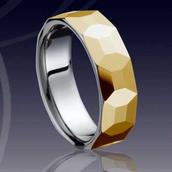 WCR0244-Gold Plating Tungsten Carbide Bands