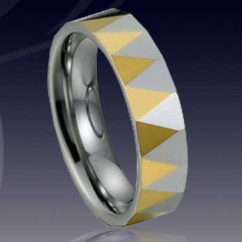 WCR0247-Gold Plated Tungsten Wedding Band