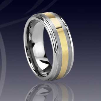 WCR0251-Golden Tungsten Ring