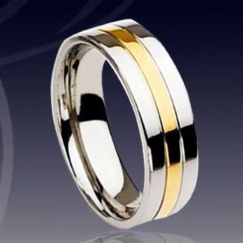 WCR0253-Tungsten Gold Ring