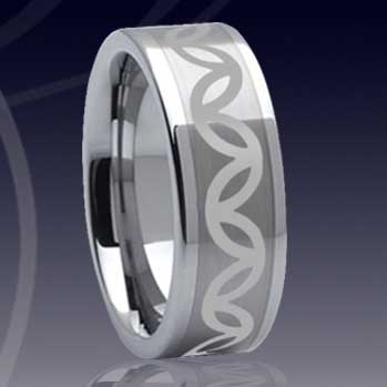 WCR0341-Popular Laser Engrave Tungsten Wedding Ring