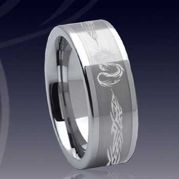 WCR0349-Engrave Tungsten Wedding Ring