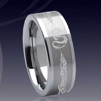 WCR0352-Engrave Tungsten Alloy Rings