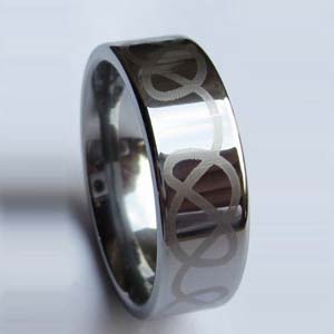 WCR0374-Laser Engraved Tungsten Rings
